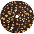 thumbnail image 1 of FMSHPON Acorns Flowers Berries Dots Xmas Christmas Tree Skirt Stand Mat for Holiday Party Decoration Indoor Outdoor 48 inches, 1 of 3