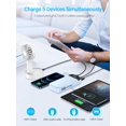 thumbnail image 2 of fuzhong-Portable Charger 32000mAh, 22.5W QC 3.0 PD 20W Smart LED Display Fast Charging Built in Cables Power Bank, External Battery Pack Charge 5 Devices Compatible with Cellphones (Blue), 2 of 4