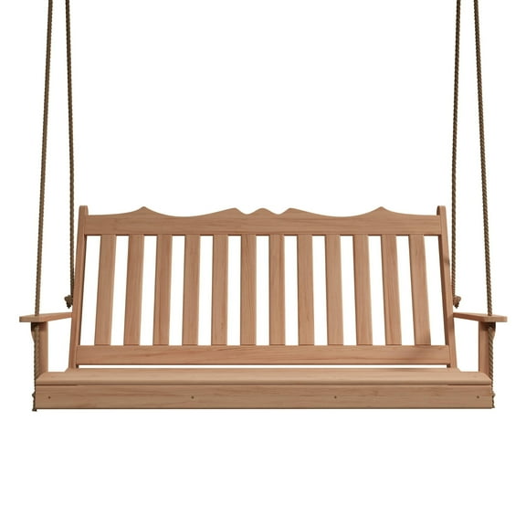 Keystone Amish Co. 4 Foot York Red Cedar Porch Swing, Unfinished