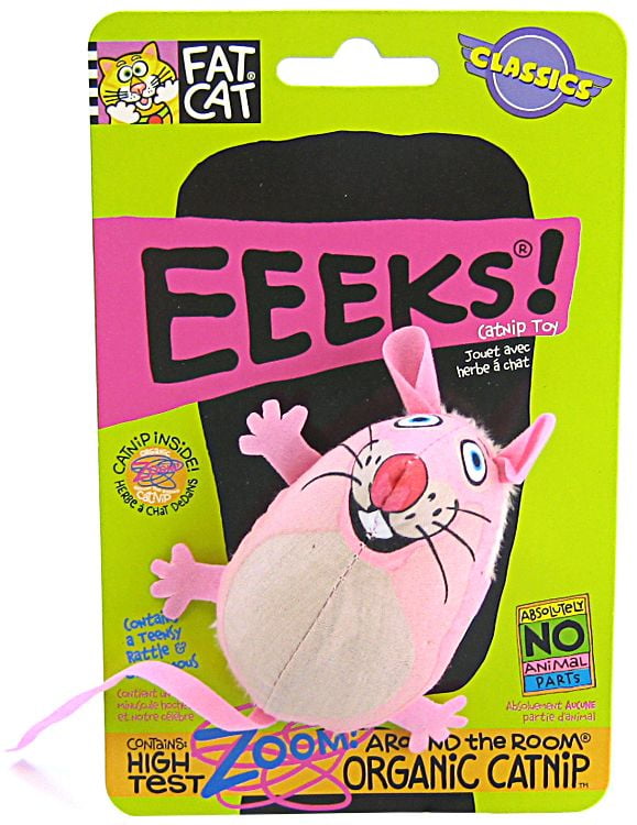 pink mouse cat toy