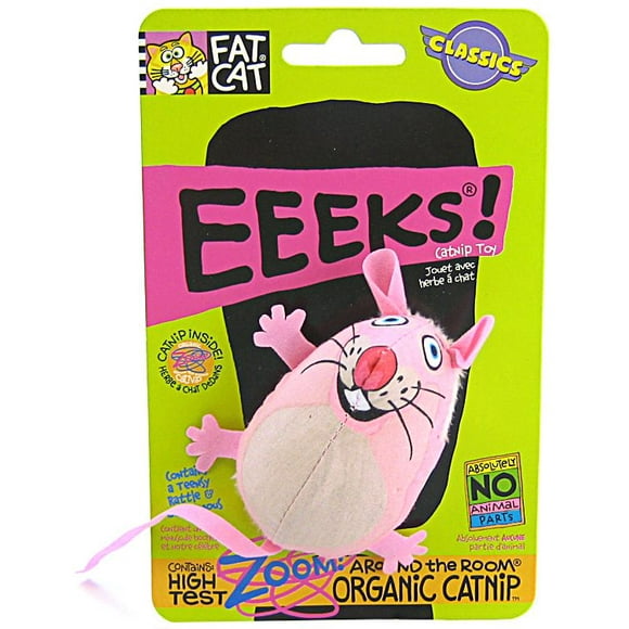 Petmate Fat Cat Eeeks! Catnip Toy Assorted Colors