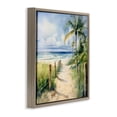 thumbnail image 3 of Stupell Industries Blurred Palm Tree Beach Brown Framed Floater Canvas Wall Art, design by LSR Design Studio, 18 x 18, 3 of 9