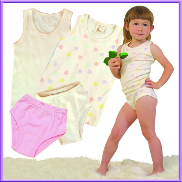 Camisetas de tirantes de algodón orgánico - Raya lavanda 5-6 años Paquete de 2 Healthy Body Head to Toe TANKLAVSTR2PACK6YR