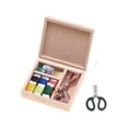 thumbnail image 3 of Bunblic 1:12 Scale Dollhouse Sewing Box Sewing Case for Kids Thimble Pretend Play Props Thread Sewing Supplies Accessories Mini Model Log Color, 3 of 8