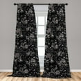 thumbnail image 2 of Galaxy Window Curtains, Astro Art Inspired Roses and Outer Space Themed Abstract Universe, Lightweight Decor 2-Panel Set with Rod Pocket, Pair of - 28"x95", Dark Sepia and Charcoal Grey, by Ambesonne, 2 of 3