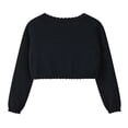 thumbnail image 5 of Trikvn Girls Shrug Sweaters Long Sleeve Cropped Bolero Jacket Cute Bow Embroidered Knit Button Down Cardigan Coat Outerwear for Wedding Party Dress Toddler Kids Wear, 5 of 6