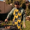 thumbnail image 4 of Boston Terrier Apron-Garden Aprons for Women with Pockets-Cotton Linen Waterproof Kitchen Cooking Gardening Aprons Adjustable for Kitchen,Cooking,BBQ and Salon 33x27 Inch, 4 of 6