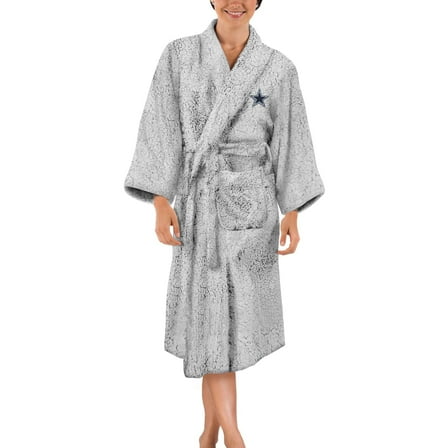 Women's The Northwest Group Gray Dallas Cowboys Sherpa Bathrobe