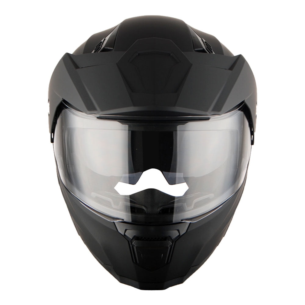 1Storm New Motorcycle Modular Flip up Full Face Helmet Dual Visor: HJK910 DSPORT Matt Black