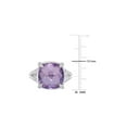 thumbnail image 3 of Gem & Harmony 7.80 Carat (Ctw) Amethyst & White Topaz Ring in Sterling Silver for Women, 3 of 6