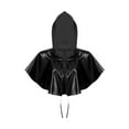 thumbnail image 1 of Capa con capucha decorativa para disfraz de Halloween para hombre, suministros para fiestas de actuación escénica Negro, 1 of 8