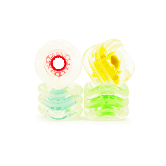 Shark Wheel 72MM, 78A DNA - Clear with Multi Color Hub