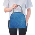thumbnail image 4 of Insulated Lunch Tote Bag Denim Blue Lunch Bag for Women Men Light Grey, 4 of 7