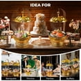 thumbnail image 3 of Vakiorn 8 Qt Gold Stainless Steel Chafing Dishes Elegant Buffet Warmer Set for Catering Events 8Pcs, 3 of 7