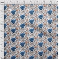 thumbnail image 4 of oneOone Cotton Poplin Twill Royal Blue Fabric Asian Floral Fabric For Sewing Printed Craft Fabric By The Yard 56 Inch Wide, 4 of 4