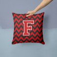 thumbnail image 2 of Carolines Treasures CJ1047-FPW1414 Letter F Chevron Black & Red Fabric Decorative Pillow, 2 of 4