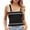 Black-219, variant on Clearance & Promo,Fashion Women's Casual Solid Color Square Neck Sleeveless Short Tops, Loose Fit Summer Blouse, Stylish and Comfortable for Daily Wear Bold and Beautiful|Polyester,Spandex,Green