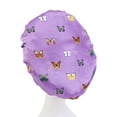 thumbnail image 5 of 4 Pcs Single Layer Soft Satin Bonnet Silk Hair Wrap for Women Sleeping Cap with Wide Elastic Band Night Sleep, 5 of 5
