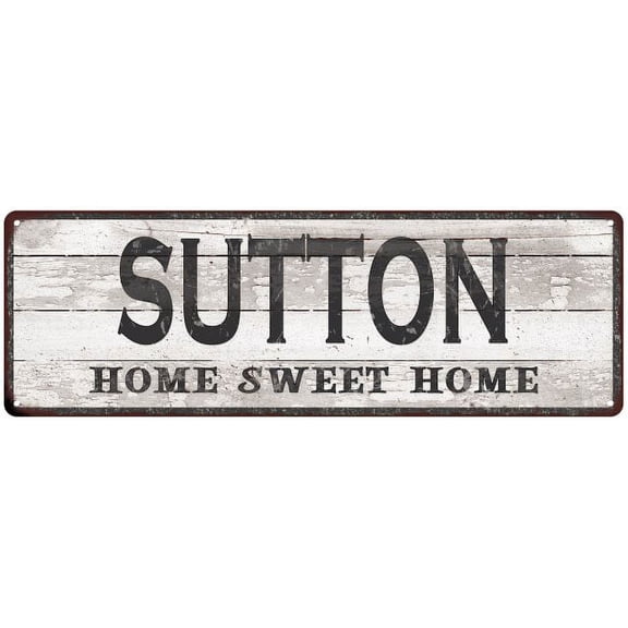 SUTTON Home Sweet Home Country Look Gift 6x18 Metal Sig 206180045457