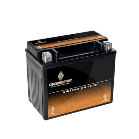 Chrome Battery M00007-10000 YTX12-BS High Performance Maintenance Free Sealed AGM Motorcycle Battery