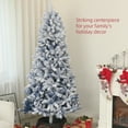 thumbnail image 4 of HOMCOM 7 ft Artificial Christmas Tree with Snow Flocked Branches, Hinge, 4 of 10