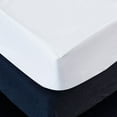 thumbnail image 3 of Solid Color Bed Hat Microfiber Elastic Thickened Sheets, Waterproof Bed Hat Set Hotel Solid Color Mattress Sheets, 3 of 5