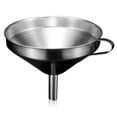 thumbnail image 1 of Embudo de cocina para llenar botellas, embudo para aceite de cocina, embudo para té, grasa, jugo, alimentos, embudo de acero inoxidable, 1 of 5