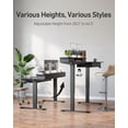thumbnail image 4 of DESINO 55 x 30 Inch Height Adjustable Electric Standing Desk with Drawers, Stand Up Table with Large Storage Shelf, Sit Stand Desk for Home Office, Black, 4 of 9