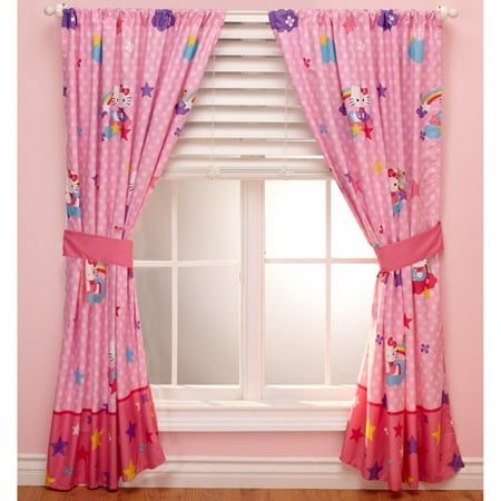 Hello Kitty Stars and Rainbows Window Panel