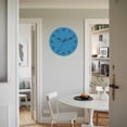 thumbnail image 4 of Wall Clock Wave Ride Blue Clocks PVC Silent Non-Ticking Battery Operated Decorative Solid Color Round Clock for Home Living Room Kitchen Bedroom Office School Wall Decor 14 Inch, 4 of 9