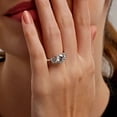 thumbnail image 3 of Ariana Jewel 2.1 Ct Round Cut Diamond Rings - 14K White Gold Plated Rings - Classic Wedding Women's Rings - Engagement Silver Rings for Wife Jewelry - Silver Diamond Beautiful Special Occasion Rings, 3 of 3