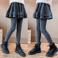 thumbnail image 5 of Gyratedream Girls Leggings with Skirt Warm Kids Leggings Tutu Pants Comfort Cotton Safety Pants 4-13T, 5 of 7