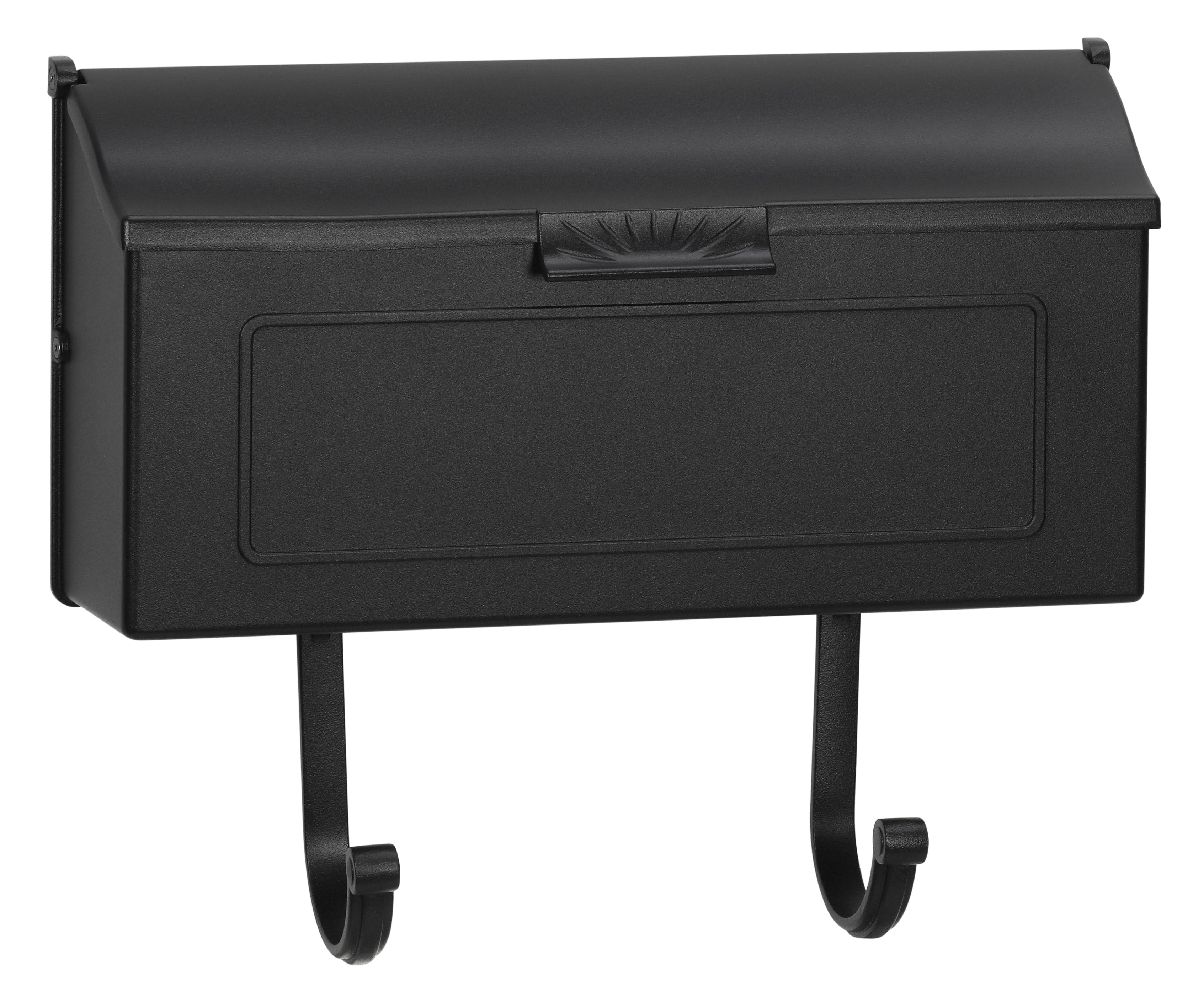 Classic Cast Aluminum Wall Mount Mailbox, Black