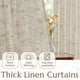 thumbnail image 3 of Cortinas de lino estampadas floral Jinchan 160x160 cm para sala de estar Taupe, 3 of 9