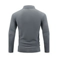 thumbnail image 2 of Jalioing Men's Golf Shirt Business Fashion Long Sleeve Collared Tops Casual Dressy Solid Color Texture T Shirt, 2 of 8