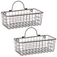thumbnail image 1 of Design Imports Z02019 Petit Panier Mural Rustique en Fil de Bronze - Ensemble de 2, 1 of 7