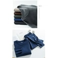 thumbnail image 2 of New Men's Colorful Velvet Thermal Underwear Slim Round Neck Long Sleeve Pants Thermal Underwear Set Gray L, 2 of 9