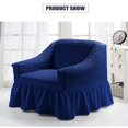 thumbnail image 4 of 2024 1 Piece Sofa Slipcover with Pleated Ruffled Skirt Washable High Stretch Durable Furniture Protector 3 Seater Pine Green, 4 of 9
