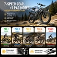 thumbnail image 6 of AMYET EB26 Electric Bike for Adults, 750W 28MPH Class 3, 48V 15Ah, 26" Fat Tire Mountain Bike, UL2849, 6 of 14