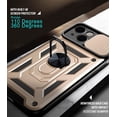 thumbnail image 6 of Case for Apple iPhone 13 Pro Max with Slide Camera Cover,Military Grade Heavy Duty Protection Phone Case Cover with Magnetic Ring Kickstand for iPhone 13 Pro Max SJ Gold, 6 of 13