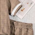 thumbnail image 4 of Ccpelsie Girls Summer Outfits 2 Piece Set Girls Short Sets Cute Ruffle Top and Bow Denim Shorts 5–12Y(Coffee,9-12 Months), 4 of 7