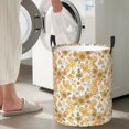 thumbnail image 6 of KLL Retro 70s 60s Flower Waterproof Foldable Laundry Hamper Bucket with Handles for Storage Bin,Kids Room,Home Organizer (Medium ), 6 of 7