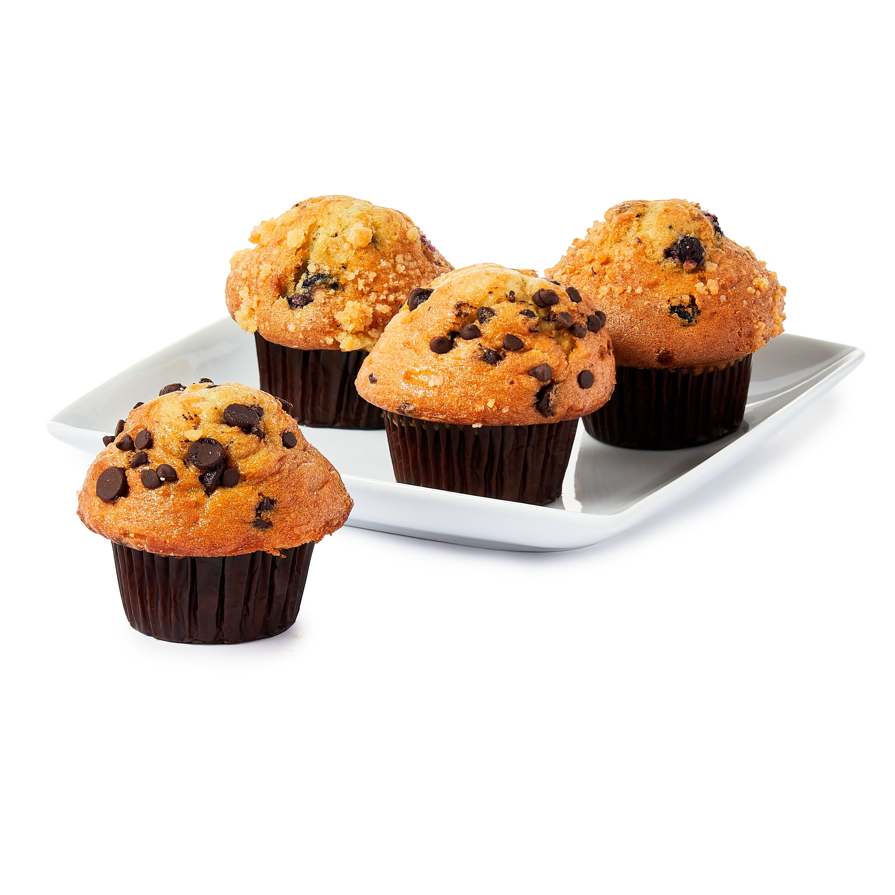 Marketside Blueberry & Chocolate Chip Muffins, 14 oz, 4 Count