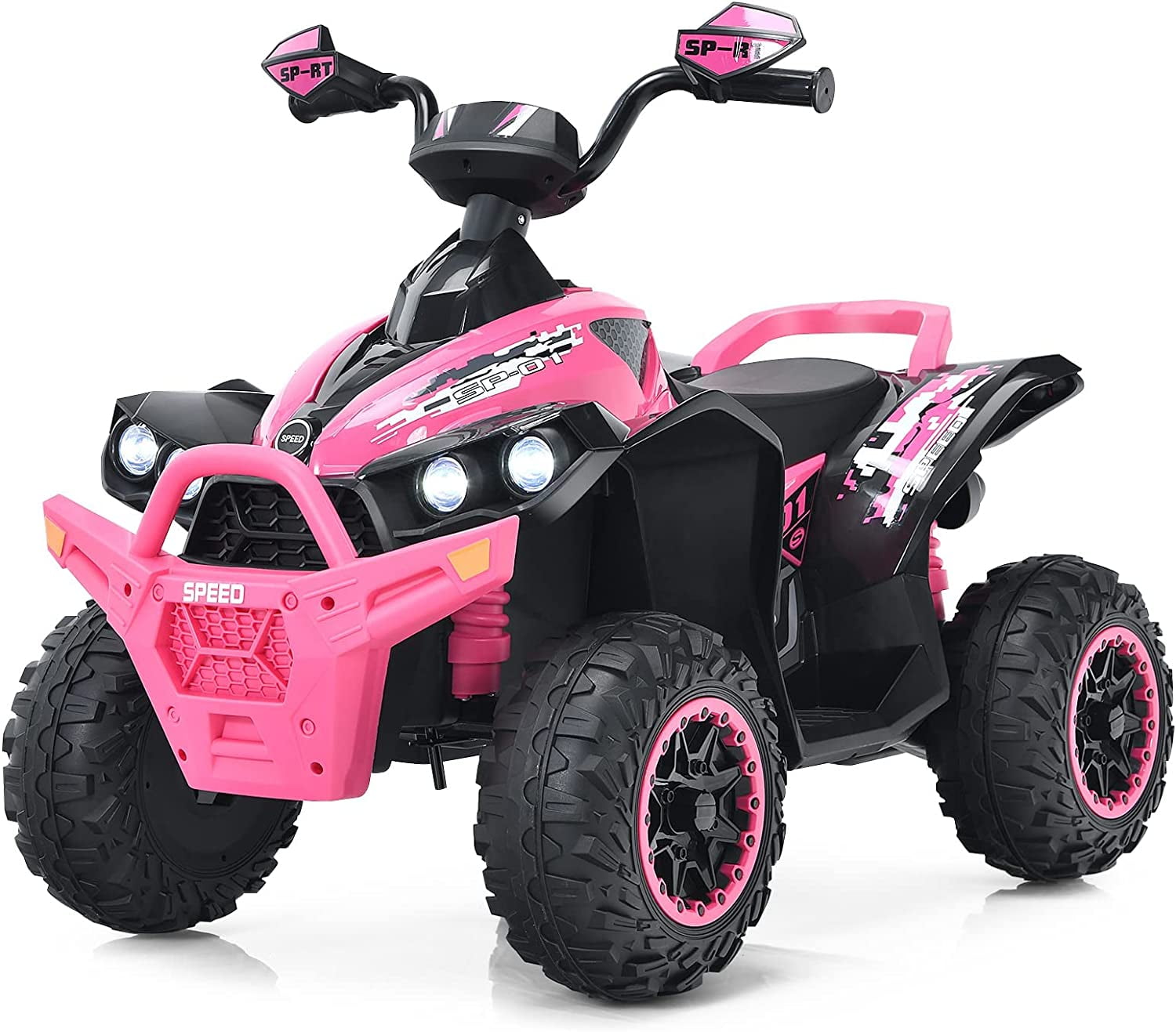 OLAKIDS Kids Ride on ATV, 12V 4 Wheeler Quad Toy Vehicle with Music