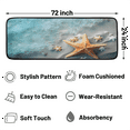 thumbnail image 2 of CURLYOOT Summer Coastal Runner Rug 2'x6' Washable Kitchen Runner Rug Indoor Non Slip Laundry Rugs Starfish Floor Carpet for Hallway Kitchen Entryway Bedroom Living Room, 2 of 9