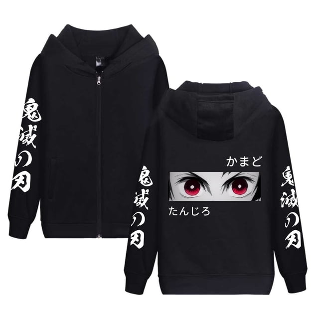 Kamado Nezuko Veste à Capuchon Tanjiro Chandail à Fermeture Éclair Anime Nezuko Cosplay Kamado Tanjirou Veste Fantaisie à Fermeture Éclair Unisexe