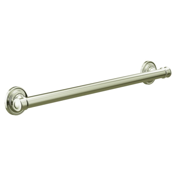 Moen Belfield Polished Nickel Bathroom Safety 24-Inch Stainless Steel Traditional Bathroom Grab Bar