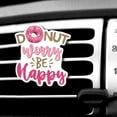 thumbnail image 1 of WIRESTER Car Air Freshener Fragrance Vent Clip Interior Decoration for Cars with Lemon Scented Pad - Donut Worry Be Happy, 1 of 7