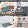 thumbnail image 5 of Blue Red Ceramic Square Rugs Washable Cover Floor Rug Carpets Home Decorations for Bathroom Kitchen Bedroom Indoor 31.5x20 inch, 5 of 6