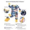 thumbnail image 4 of QEFJNO Bamboo Viscose Baby Girls One-Piece Footies Pajamas, Zipper Romper with Mitten, Footless Sleepers - Clouds, 4 of 9